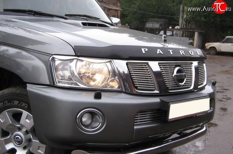 4 399 р. Декоративная вставка воздухозаборника Berkut  Nissan Patrol  5 (2004-2010) Y61 2-ой рестайлинг  с доставкой в г. Воронеж