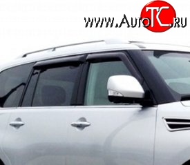 1 449 р. Комплект дефлекторов окон SkyLine Nissan Patrol 6 Y62 дорестайлинг (2010-2014)  с доставкой в г. Воронеж