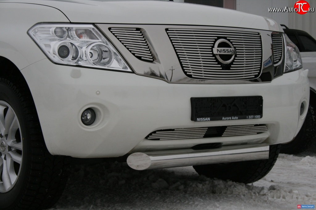 3 999 р. Декоративная вставка воздухозаборника Berkut Nissan Patrol 6 Y62 дорестайлинг (2010-2014)  с доставкой в г. Воронеж