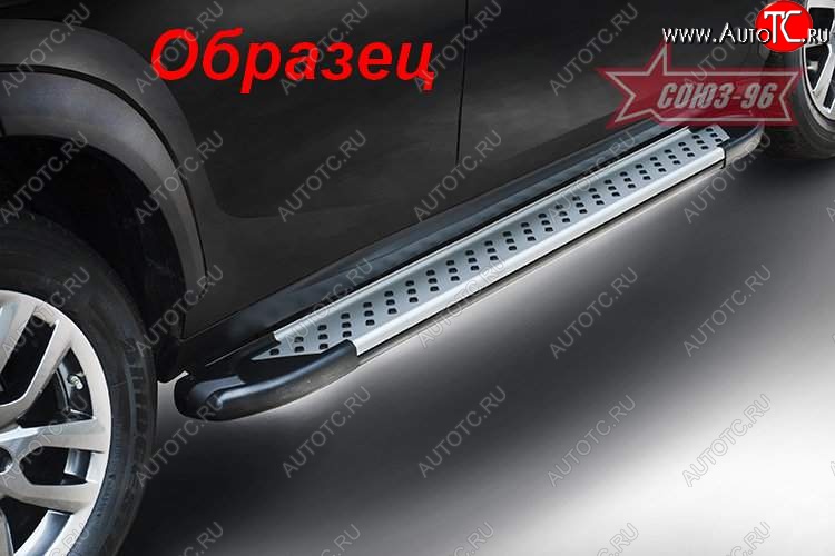 9 494 р. Пороги из алюминиевого профиля Souz-96 Nissan Patrol 6 Y62 дорестайлинг (2010-2014)  с доставкой в г. Воронеж