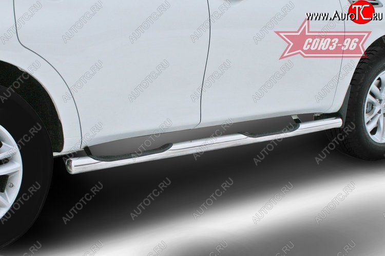 23 894 р. Защита порогов с проступью Souz-96 (d76) Nissan Patrol 6 Y62 дорестайлинг (2010-2014)  с доставкой в г. Воронеж