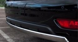 11 599 р. Защита заднего бампера из овальной трубы диаметром 75x42 мм Russtal Nissan Patrol 6 Y62 дорестайлинг (2010-2014)  с доставкой в г. Воронеж. Увеличить фотографию 3