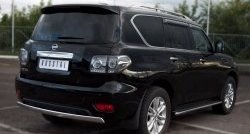 11 599 р. Защита заднего бампера из овальной трубы диаметром 75x42 мм Russtal Nissan Patrol 6 Y62 дорестайлинг (2010-2014)  с доставкой в г. Воронеж. Увеличить фотографию 4