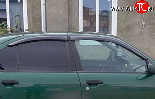 1 059 р. Комплект дефлекторов окон (ветровиков) 4 шт. Russtal Nissan Primera седан P11 дорестайлинг (1995-2000)  с доставкой в г. Воронеж