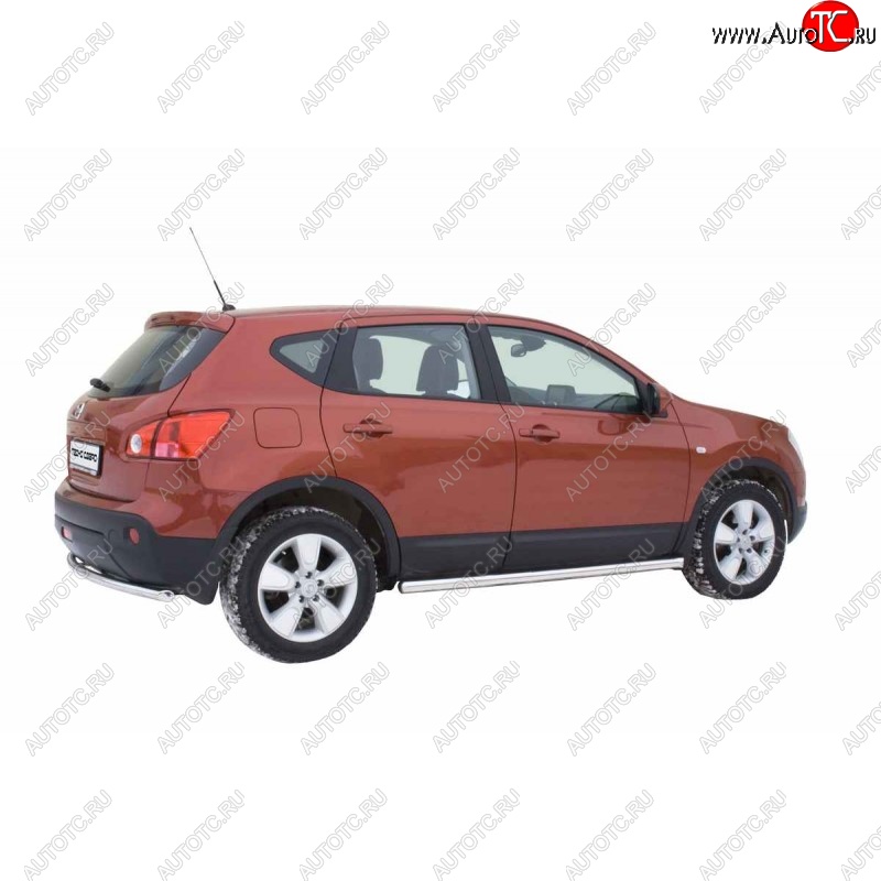 30 999 р. Защита порогов ТехноСфера (Техно Сфера) (нержавейка, 63.5 mm) Nissan Qashqai 1 дорестайлинг (2007-2010)  с доставкой в г. Воронеж
