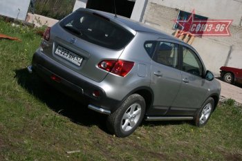 7 604 р. Защита заднего бампера из боковых уголков Souz-96 (d60)  Nissan Qashqai  1 (2007-2010) дорестайлинг  с доставкой в г. Воронеж. Увеличить фотографию 1