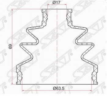 299 р. Пыльник шруса SAT  Nissan Qashqai ( 1,  2) (2007-2022), Nissan Qashqai +2  1 (2008-2014), Nissan X-trail ( 1 T30,  2 T31) (2000-2015), Renault Koleos ( 1) (2007-2016)  с доставкой в г. Воронеж. Увеличить фотографию 2