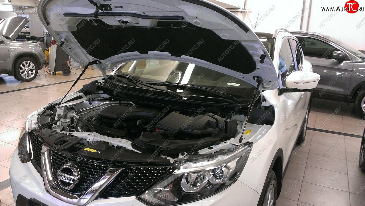 2 049 р. Упоры капота Russtal Nissan Qashqai 2 J11 рестайлинг (2017-2022)  с доставкой в г. Воронеж