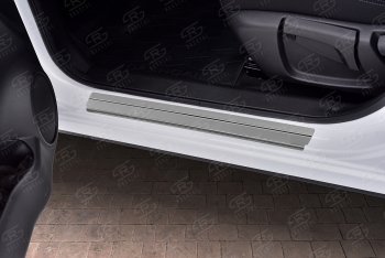 1 799 р. Накладки порожков салона Russtal Nissan Qashqai 2 J11 дорестайлинг (2013-2019) (Нержавейка полированная)  с доставкой в г. Воронеж. Увеличить фотографию 2