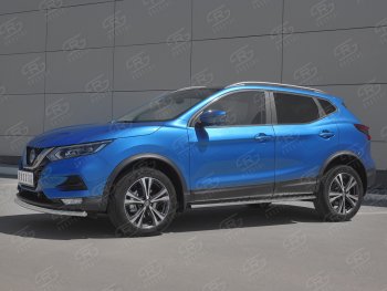 13 999 р. Защита переднего бампера (Ø42 мм, нержавейка) SLITKOFF Nissan Qashqai 2 J11 рестайлинг (2017-2022)  с доставкой в г. Воронеж. Увеличить фотографию 3