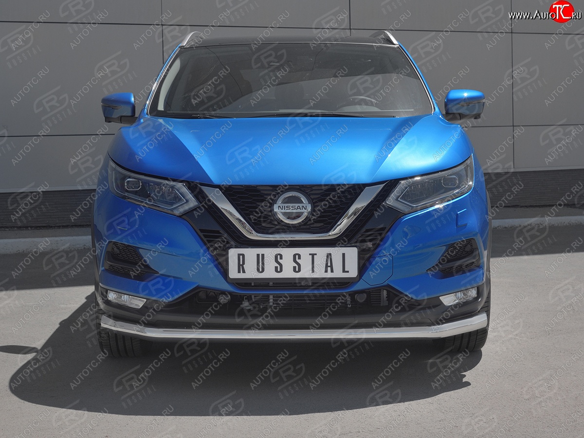 14 849 р. Защита переднего бампера (Ø 63 мм, нержавейка) SLITKOFF Nissan Qashqai 2 J11 рестайлинг (2017-2022)  с доставкой в г. Воронеж