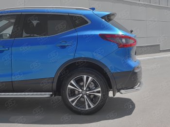 15 749 р. Защита заднего бампера (Ø63 мм, нержавейка) SLITKOFF Nissan Qashqai 2 J11 рестайлинг (2017-2022)  с доставкой в г. Воронеж. Увеличить фотографию 3