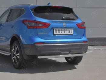 13 999 р. Защита заднего бампера (Ø63 мм, нержавейка) SLITKOFF Nissan Qashqai 2 J11 рестайлинг (2017-2022)  с доставкой в г. Воронеж. Увеличить фотографию 2