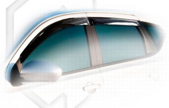 Дефлектора окон CA-Plastiс Nissan Qashqai +2  1 (2008-2010) J10 дорестайлинг (Classic полупрозрачный, Без хром.молдинга)