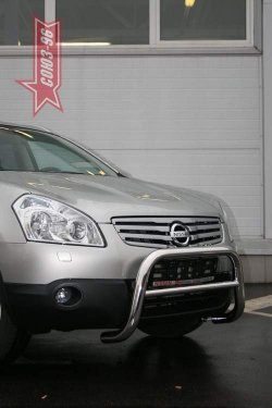 Защита переднего бампера Souz-96 (d60) Nissan Qashqai +2  1 (2008-2010) J10 дорестайлинг