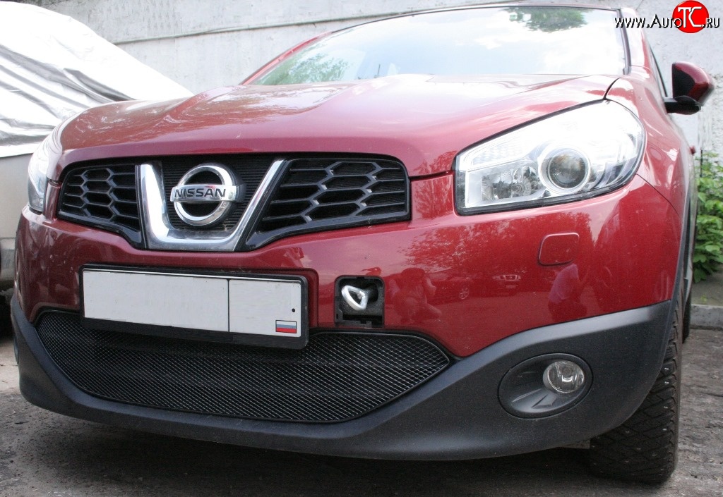 3 899 р. Сетка на бампер Novline Nissan Qashqai 1 J10 рестайлинг (2010-2013)  с доставкой в г. Воронеж