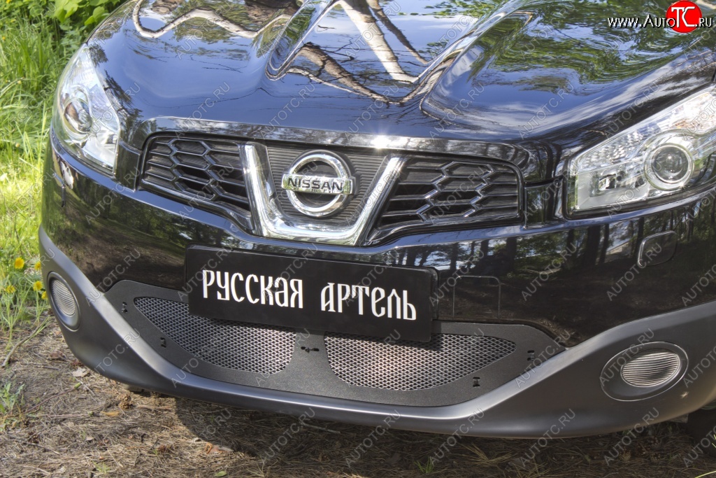 2 399 р. Защитная сетка решетки переднего бампера РА Nissan Qashqai 1 J10 рестайлинг (2010-2013)  с доставкой в г. Воронеж