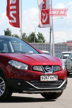 16 919 р. Защита переднего бампера Souz-96 (d42)  Nissan Qashqai  1 (2010-2013) J10 рестайлинг  с доставкой в г. Воронеж. Увеличить фотографию 1