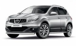 Одинарная защита переднего бампера диаметром 63 мм Petroil Tuning Nissan Qashqai 1 J10 рестайлинг (2010-2013) ()