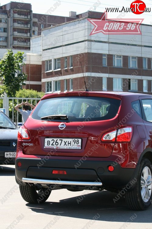 15 929 р. Защита заднего бампера Souz-96 (d60 с элементами из профиля)  Nissan Qashqai  1 (2010-2013) J10 рестайлинг  с доставкой в г. Воронеж