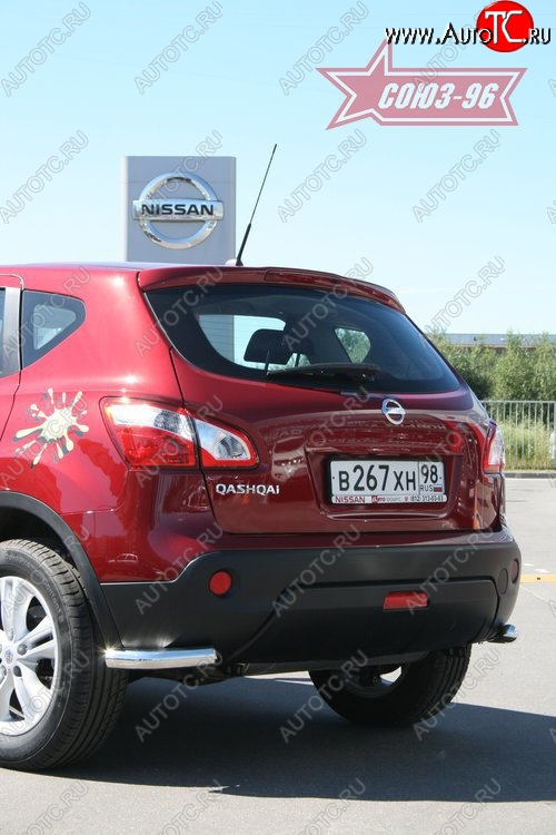 9 494 р. Защита заднего бампера из боковых уголков Souz-96 (d60) Nissan Qashqai 1 J10 рестайлинг (2010-2013)  с доставкой в г. Воронеж