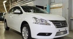 Сетка на бампер Russtal (хром) Nissan Sentra 7 B17 (2014-2017)