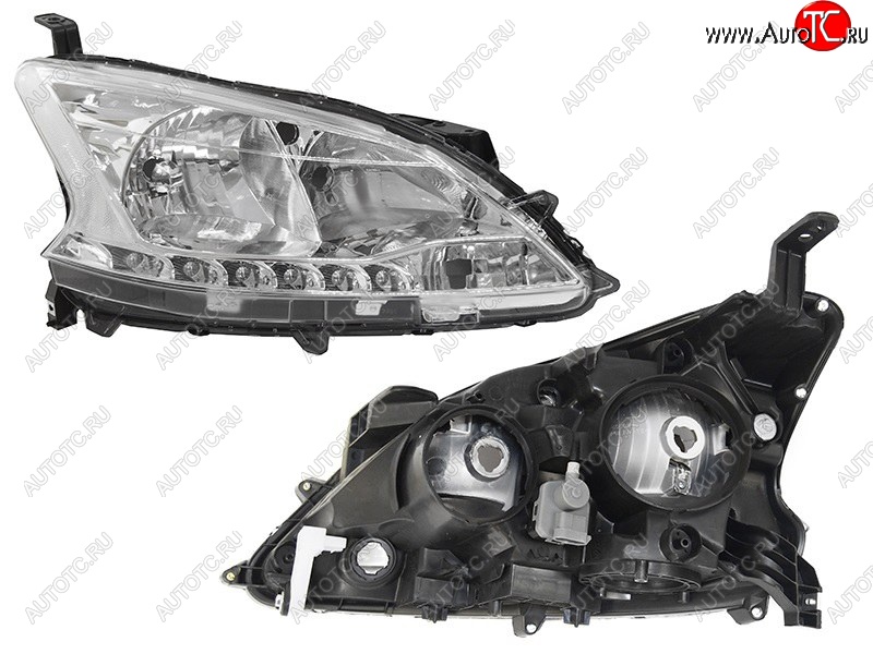 9 549 р. Правая фара (эл.корректор, LED (муляж)) SAT Nissan Sentra 7 B17 (2014-2017)  с доставкой в г. Воронеж