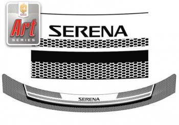Дефлектор капота CA-Plastiс Nissan Serena  3 (2005-2010) (Серия Art графит)