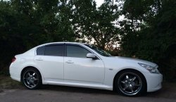 10 599 р. Пороги накладки H-STYLE Nissan Skyline V36 (2006-2014) (Неокрашенные)  с доставкой в г. Воронеж. Увеличить фотографию 3