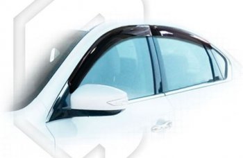Дефлектора окон CA-Plastiс Nissan Teana  3 L33 (2014-2020) дорестайлинг (Classic полупрозрачный, Без хром.молдинга)