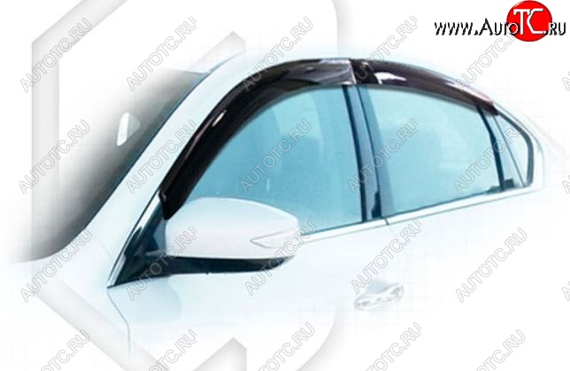 1 999 р. Дефлектора окон CA-Plastiс  Nissan Teana  3 L33 (2014-2020) дорестайлинг (Classic полупрозрачный, Без хром.молдинга)  с доставкой в г. Воронеж