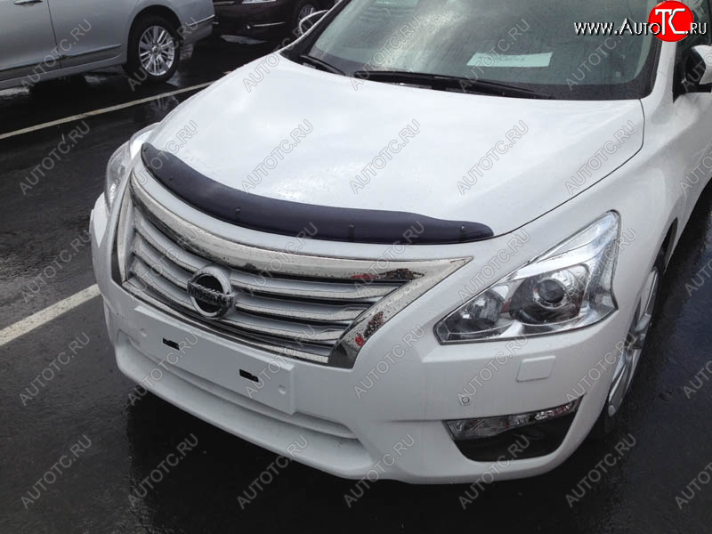 4 599 р. Дефлектор капота SIM Nissan Teana 3 L33 дорестайлинг (2014-2020)  с доставкой в г. Воронеж