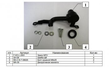 10 599 р. Замок КПП FORTUS  Nissan Terrano  D10 (2013-2022), Renault Duster  HS (2010-2021), Renault Sandero  (BS) (2009-2014), Renault Sandero Stepway  (BS) (2010-2014), Лада Ларгус (2012-2021)  с доставкой в г. Воронеж. Увеличить фотографию 3