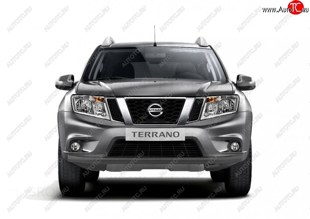4 349 р. Защита переднего бампера (одинарная, Ø63) Petroil Tuning  Nissan Terrano  D10 (2013-2022), Renault Duster  HS (2015-2021) (черный (Шагрень))  с доставкой в г. Воронеж