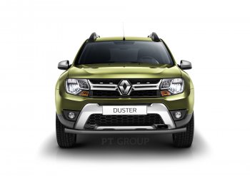 4 349 р. Защита переднего бампера (одинарная, Ø63) Petroil Tuning  Nissan Terrano  D10 (2013-2022), Renault Duster  HS (2015-2021) (черный (Шагрень))  с доставкой в г. Воронеж. Увеличить фотографию 3