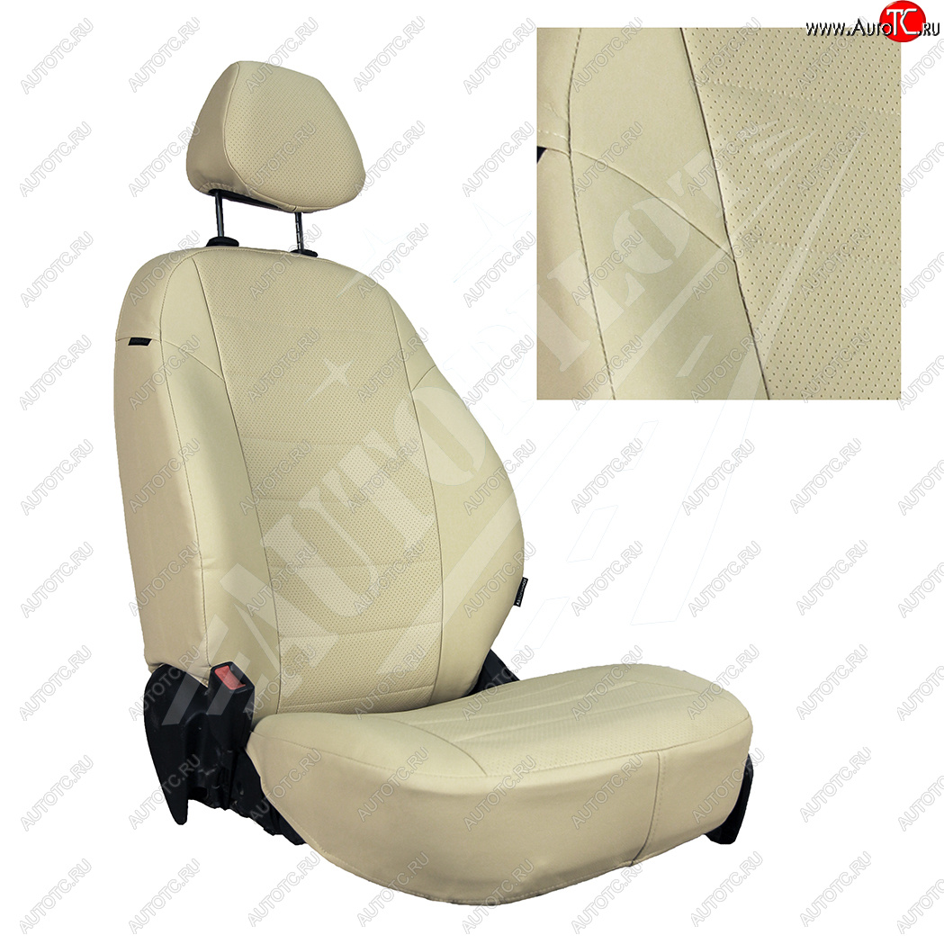 13 849 р. Чехлы сидений AUTOPILOT Экокожа (ЗС 40/60)  Nissan Terrano  D10 (2016-2022), Renault Duster  HS (2015-2021) (Бежевый + Бежевый)  с доставкой в г. Воронеж