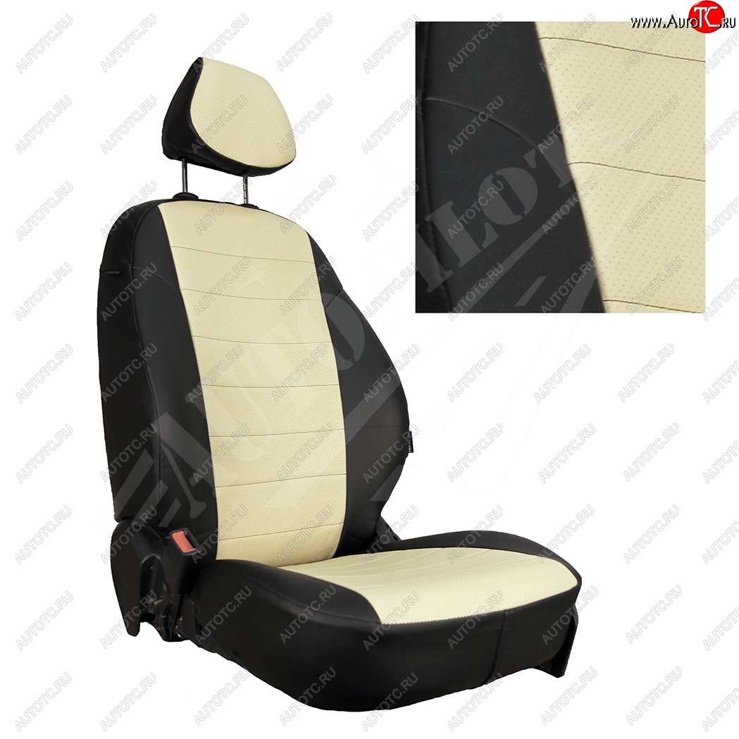 8 399 р. Чехлы сидений AUTOPILOT Экокожа (ЗС 40/60)  Nissan Terrano  D10 (2016-2022), Renault Duster  HS (2015-2021) (Черный + Бежевый)  с доставкой в г. Воронеж