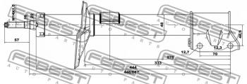 5 699 р. Задний амортизатор Febest (4x4)  Nissan Terrano  D10 (2013-2022), Renault Capture  J5/H5 (2013-2017), Renault Duster  HS (2010-2021), Renault Kaptur (2016-2020)  с доставкой в г. Воронеж. Увеличить фотографию 4