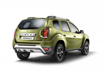 15 899 р. Порожки для ног из трубы Ø51 с алюминиевой площадкой Petroil Tuning Эстонец Renault Duster HS дорестайлинг (2010-2015) (Черный (Шагрень))  с доставкой в г. Воронеж. Увеличить фотографию 3