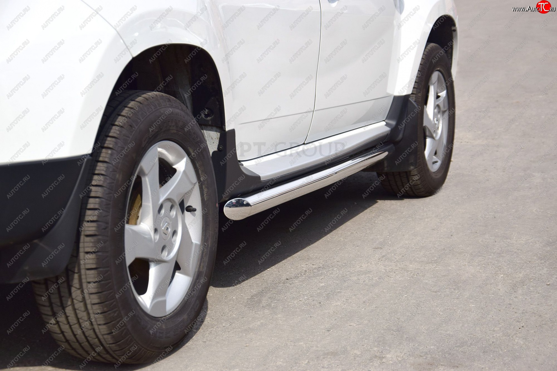 21 599 р. Защита порогов вогнутая из трубы Ø63 Petroil Tuning  Nissan Terrano  D10 (2013-2022), Renault Duster  HS (2010-2015) (Нержавеющая полированная сталь)  с доставкой в г. Воронеж