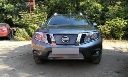 1 539 р. Нижняя сетка на бампер Russtal (хром) Nissan Terrano D10 дорестайлинг (2013-2016)  с доставкой в г. Воронеж. Увеличить фотографию 4