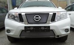 1 539 р. Нижняя сетка на бампер Russtal (хром)  Nissan Terrano  D10 (2013-2022) дорестайлинг, рестайлинг  с доставкой в г. Воронеж. Увеличить фотографию 1