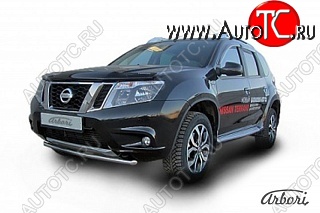 8 729 р. Защита переднего бампера Arbori (нержавейка, 1 труба d42 mm).  Nissan Terrano  D10 (2013-2022) дорестайлинг, рестайлинг  с доставкой в г. Воронеж