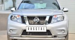 13 249 р. Одинарная защита переднего бампера диаметром 63 мм SLITKOFF Nissan Terrano D10 дорестайлинг (2013-2016)  с доставкой в г. Воронеж. Увеличить фотографию 1