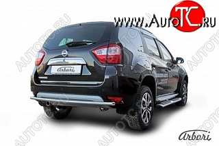 13 499 р. Защита заднего бампера Arbori (нержавейка, 1 труба d42 mm).  Nissan Terrano  D10 (2013-2022) дорестайлинг, рестайлинг  с доставкой в г. Воронеж