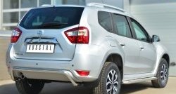 13 949 р. Защита заднего бампера (Ø42 мм волна, нержавейка) SLITKOFF Nissan Terrano D10 дорестайлинг (2013-2016)  с доставкой в г. Воронеж. Увеличить фотографию 4