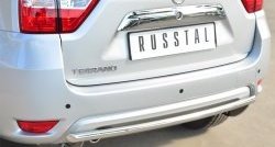 12 999 р. Одинарная защита заднего бампера из трубы диаметром 42 мм SLITKOFF Nissan Terrano D10 дорестайлинг (2013-2016)  с доставкой в г. Воронеж. Увеличить фотографию 2