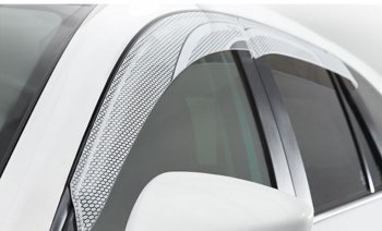 2 299 р. Дефлектора окон CA-Plastiс  Nissan Terrano  D10 (2013-2022) дорестайлинг, рестайлинг (Серия Art белая)  с доставкой в г. Воронеж. Увеличить фотографию 2
