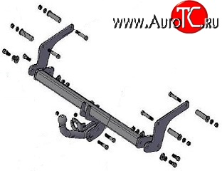 4 499 р. Фаркоп (4WD) Russtal Nissan Terrano D10 дорестайлинг (2013-2016)  с доставкой в г. Воронеж