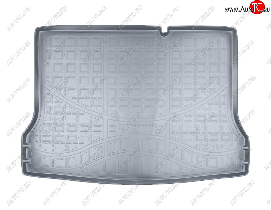 2 159 р. Коврик багажника Norplast Unidec  Nissan Tiida  2 хэтчбек (2015-2016) C13 дорестайлинг (Цвет: серый)  с доставкой в г. Воронеж